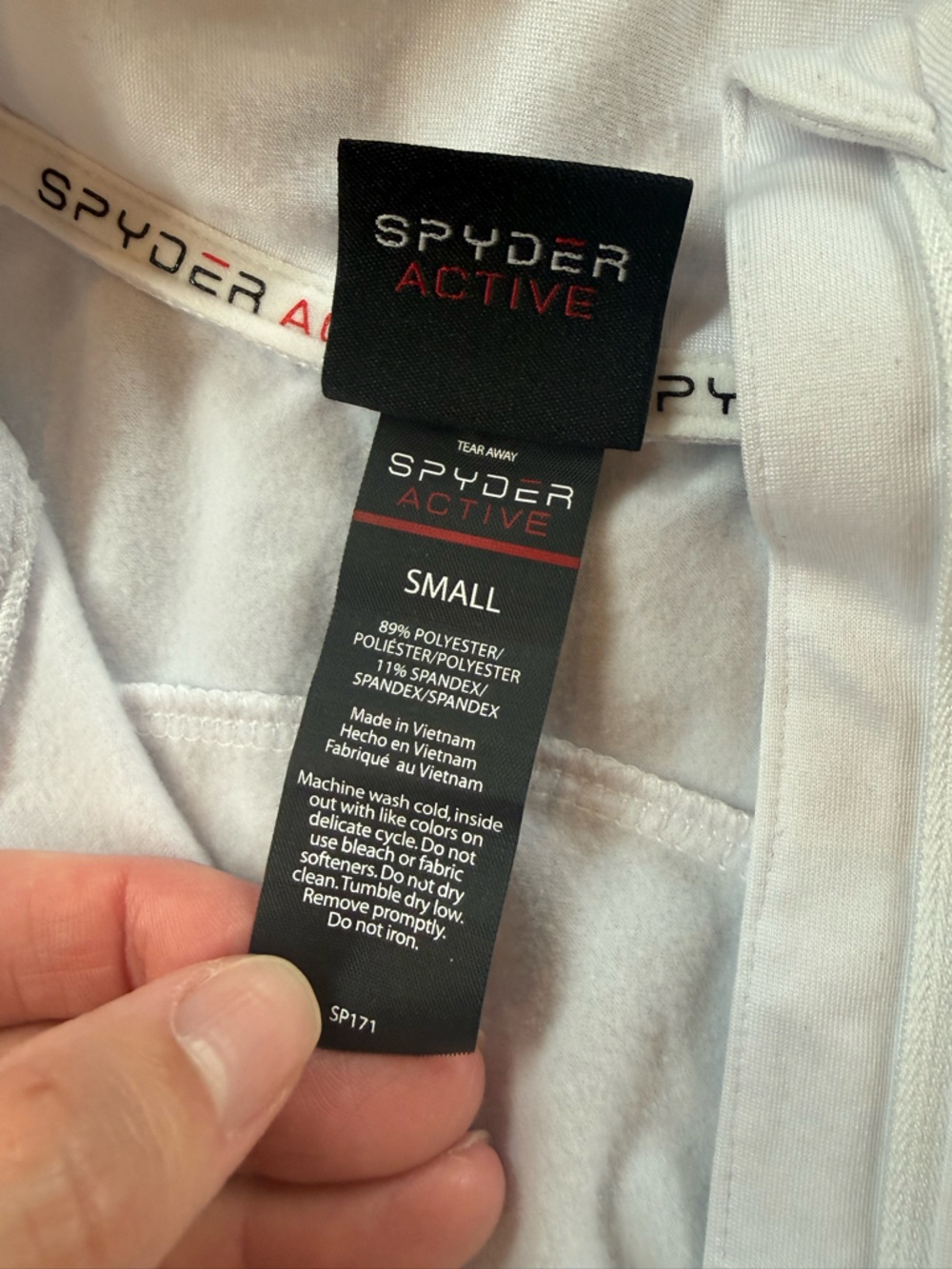 Spyder White Active Zip-Neck Top - Picture 2 of 3